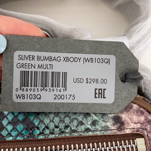 ALLSAINTS leather snake print crossbody bag - Picture 6 of 8